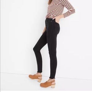 Madewell 10 in skinny high rise jeans in black sz 32